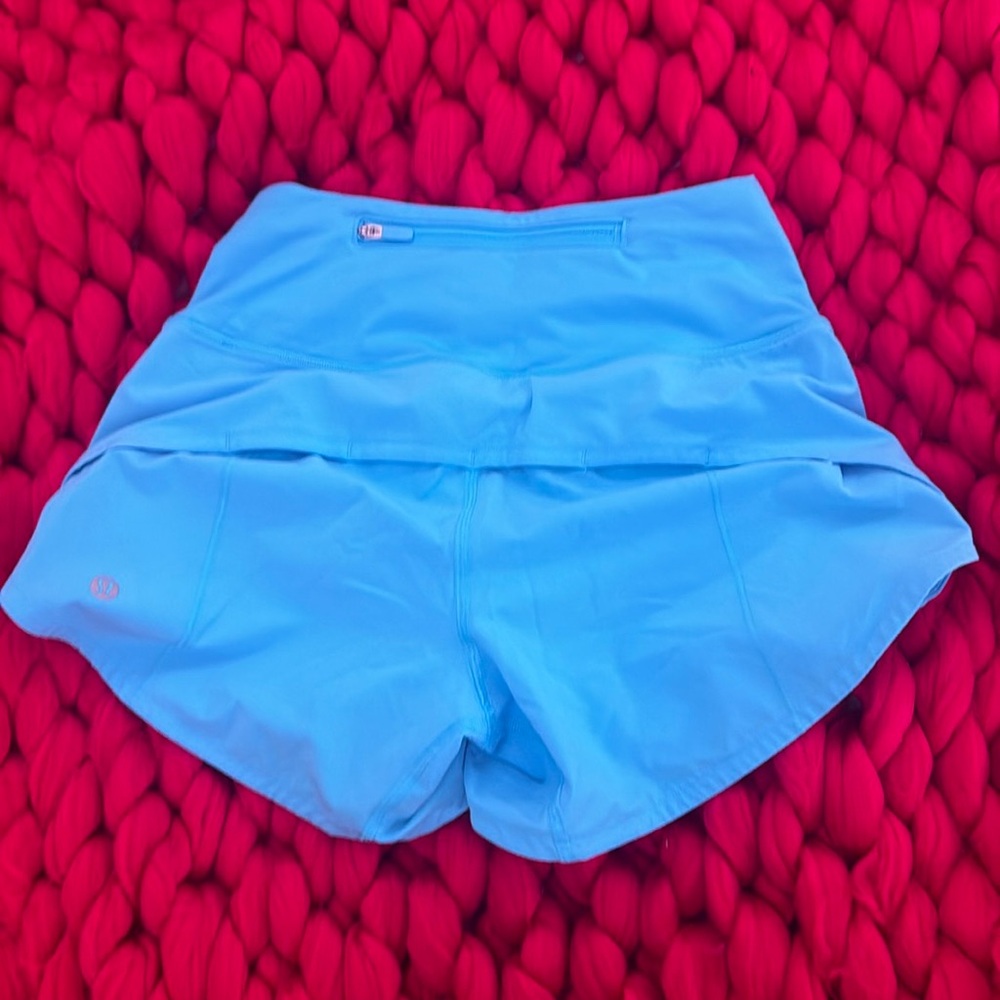 warn 5 times lululemon speed ups kayak blue size 0 4”